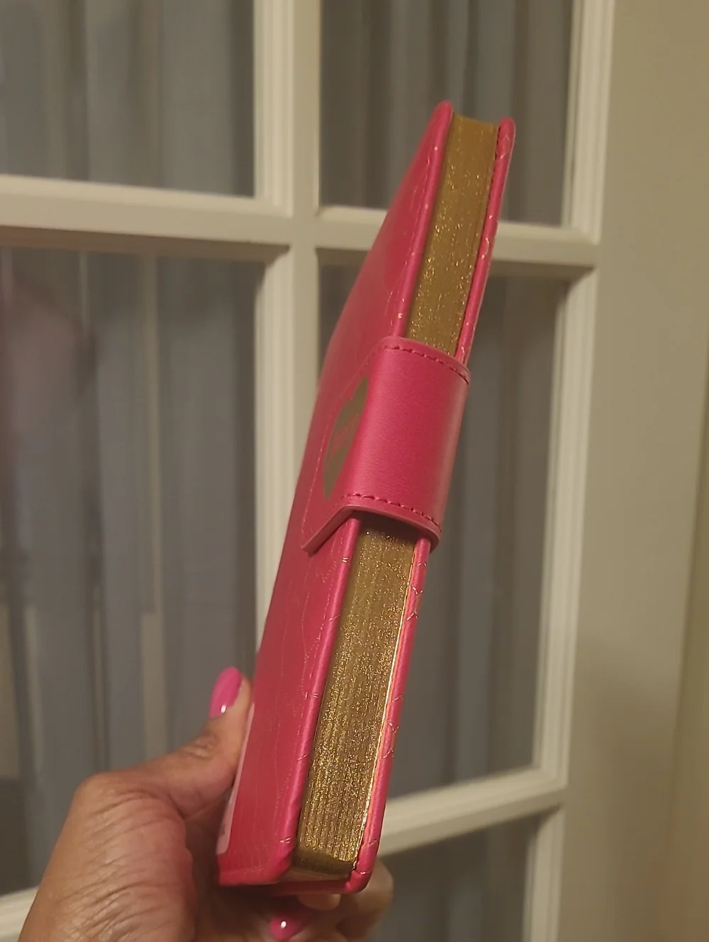 Juicy Couture Pink Quilted Heart Notebook with Gold Heart Clasp